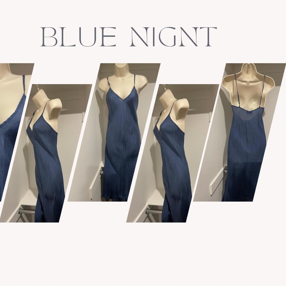 Blue dress in the night